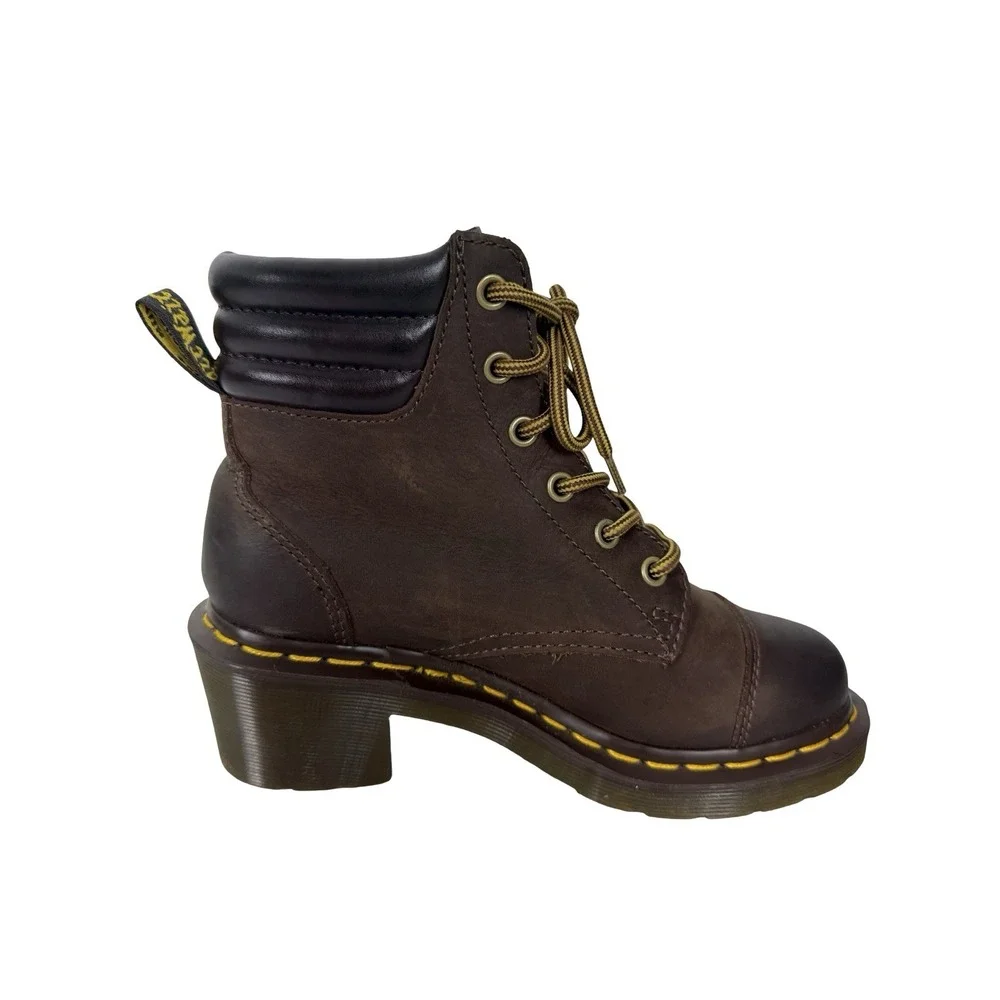 Dr. Martens Alexandra Womens US 5 Grunge Distressed Leather Lace Up Boots Nubuck